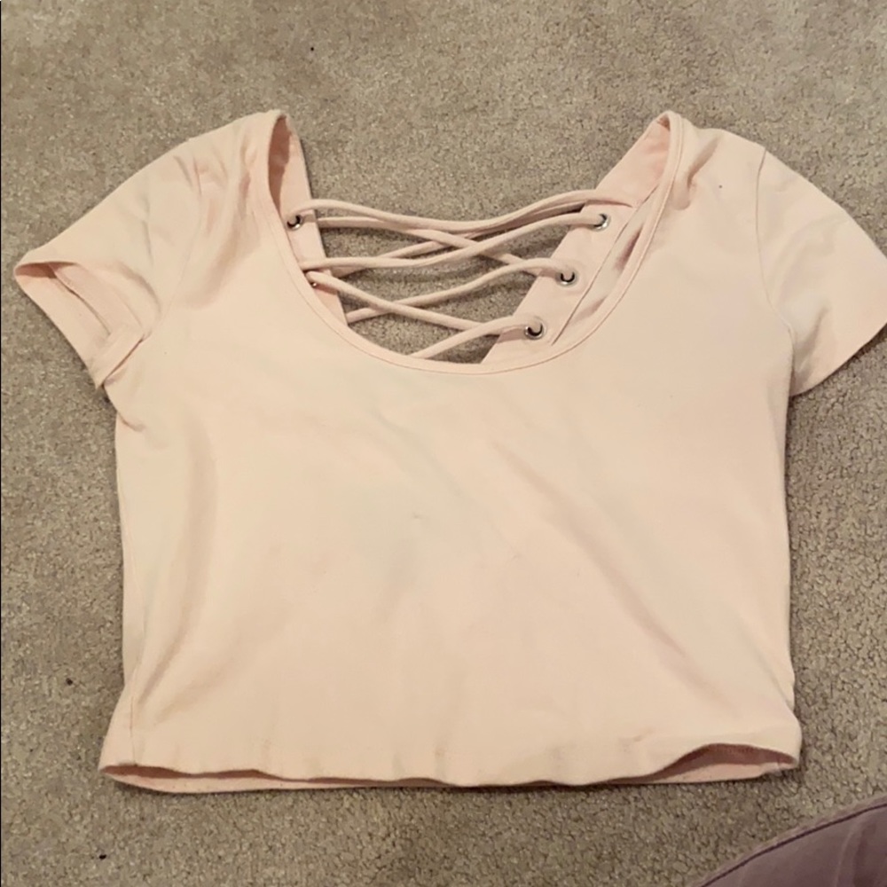 Light pink crop top